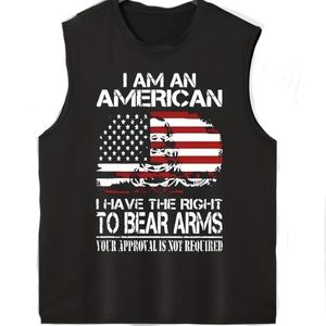 American Sleeveless Shirt | Black | Right To Bear Arms | 4XL